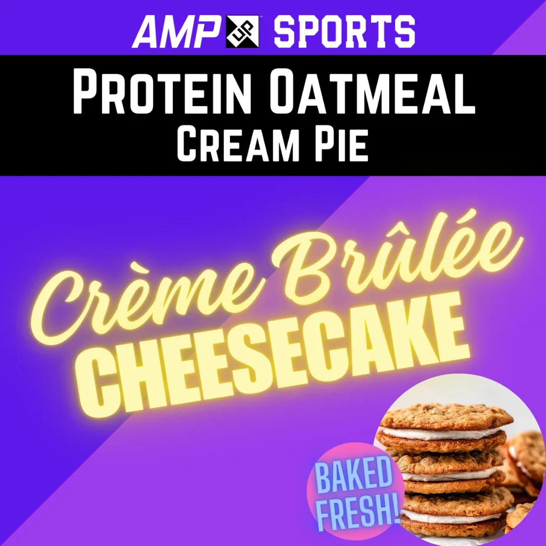 Cream Pie Slider AMP UP Crème Brûlée Cheesecake