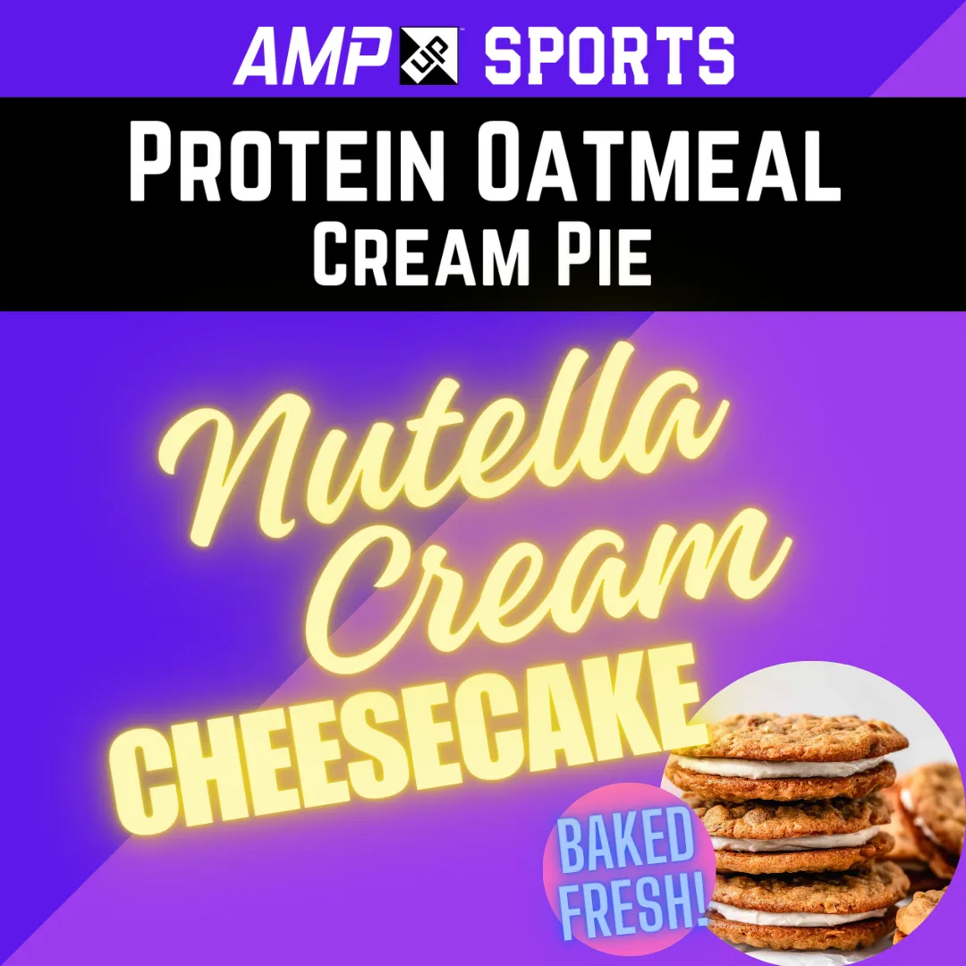 Cream Pie Slider AMP UP Protein Oatmeal Cream Pies - Nutella Cream Cheesecake