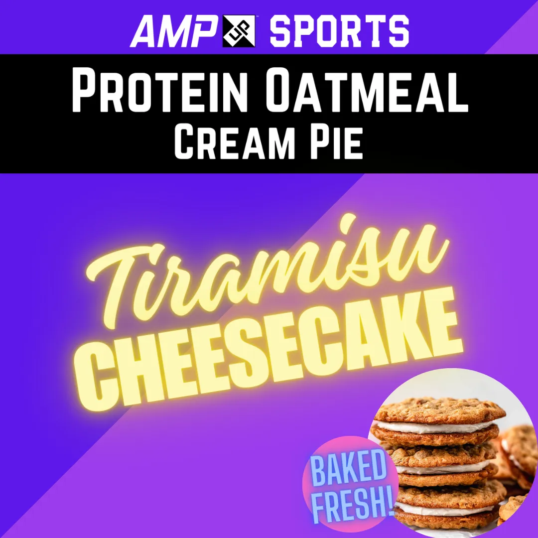 Cream Pie Slider AMP UP Protein Oatmeal Cream Pies - Tiramisu Cheesecake