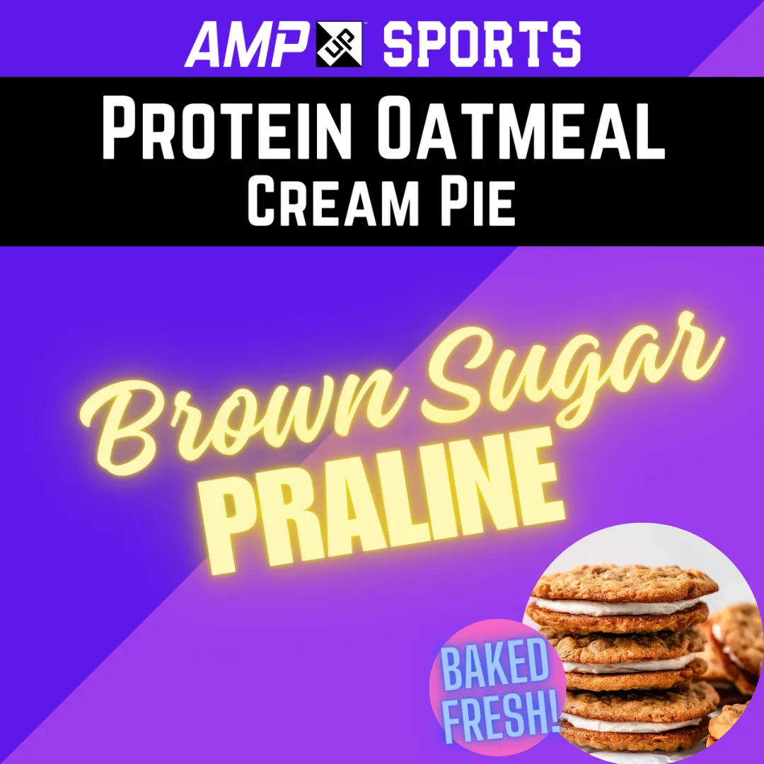 Cream Pie Slider AMP UP Protein Oatmeal Cream Pies - brown sugar praline