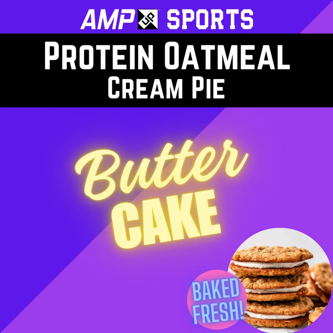 Cream Pie Slider AMP UP Protein Oatmeal Cream Pies - butter cake