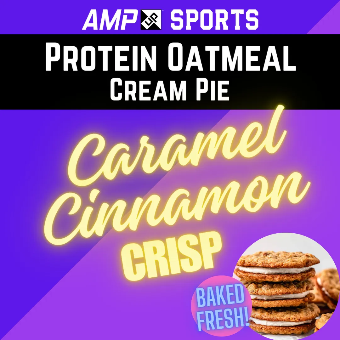 Cream Pie Slider AMP UP Protein Oatmeal Cream Pies - caramel cinnamon crisp