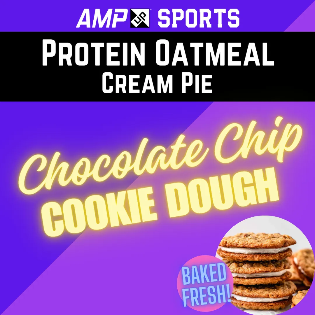 Cream Pie Slider AMP UP Protein Oatmeal Cream Pies - chocolate chip cookie dough