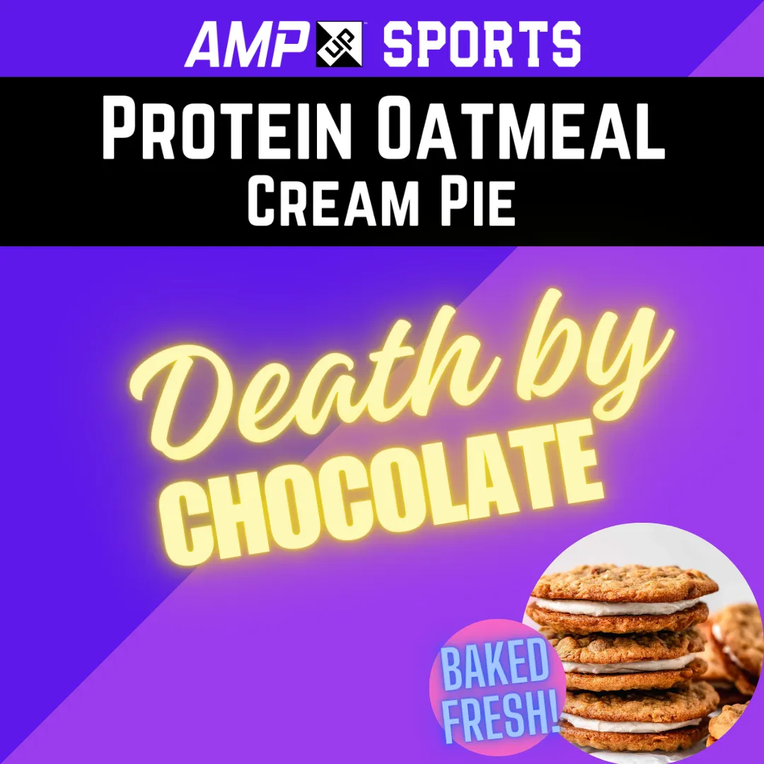 Cream Pie Slider AMP UP Protein Oatmeal Cream Pies - death by chocolate