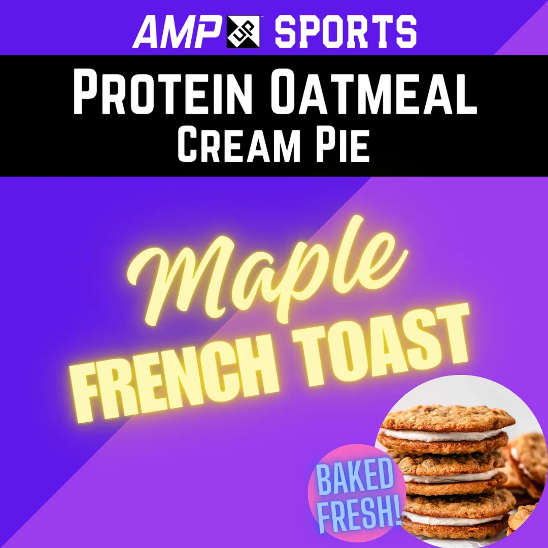 Cream Pie Slider AMP UP Protein Oatmeal Cream Pies - maple french toast