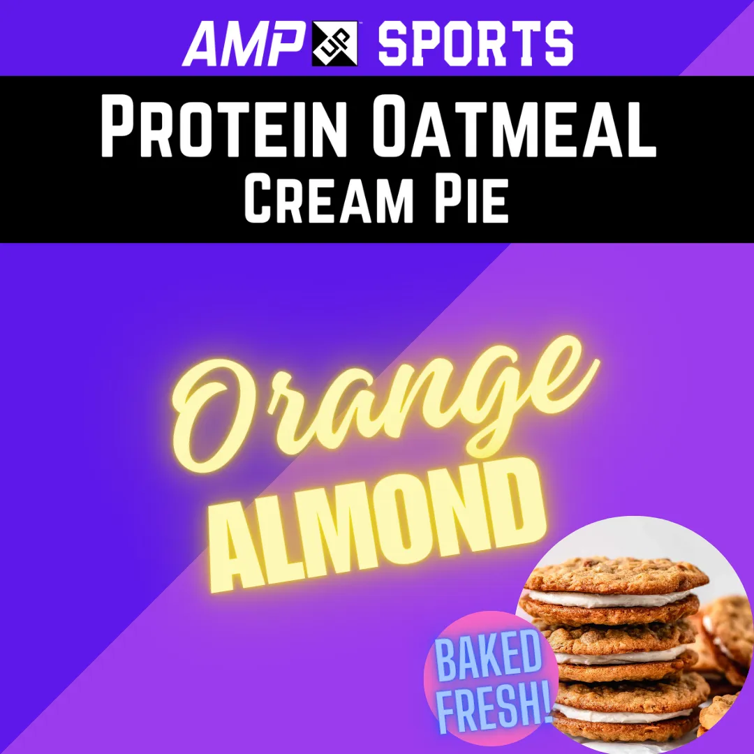 Cream Pie Slider AMP UP Protein Oatmeal Cream Pies - orange almond