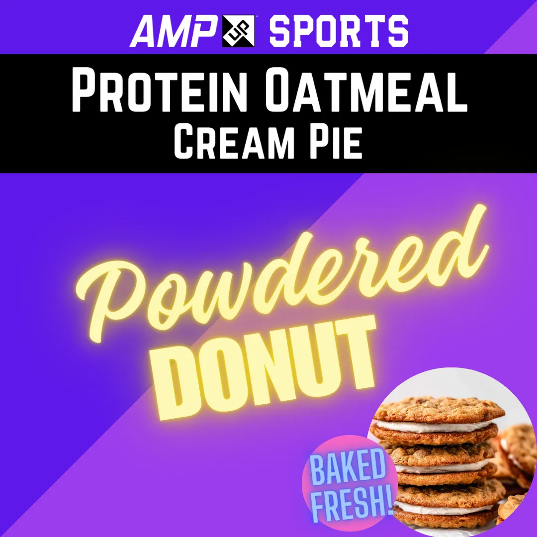 Cream Pie Slider AMP UP Protein Oatmeal Cream Pies - powdered donut