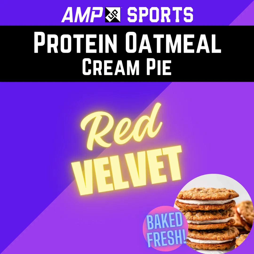 Cream Pie Slider AMP UP Protein Oatmeal Cream Pies - red velvet
