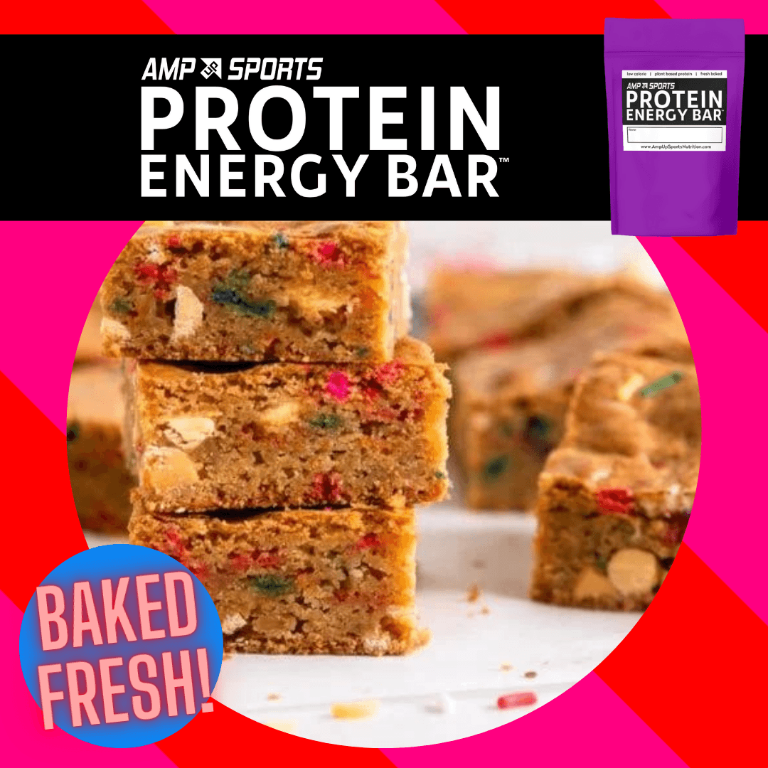 banner AMP UP Protein Energy Bar - Birthday Cake Crunch