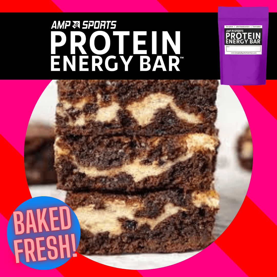 banner AMP UP Protein Energy Bar - Black + White