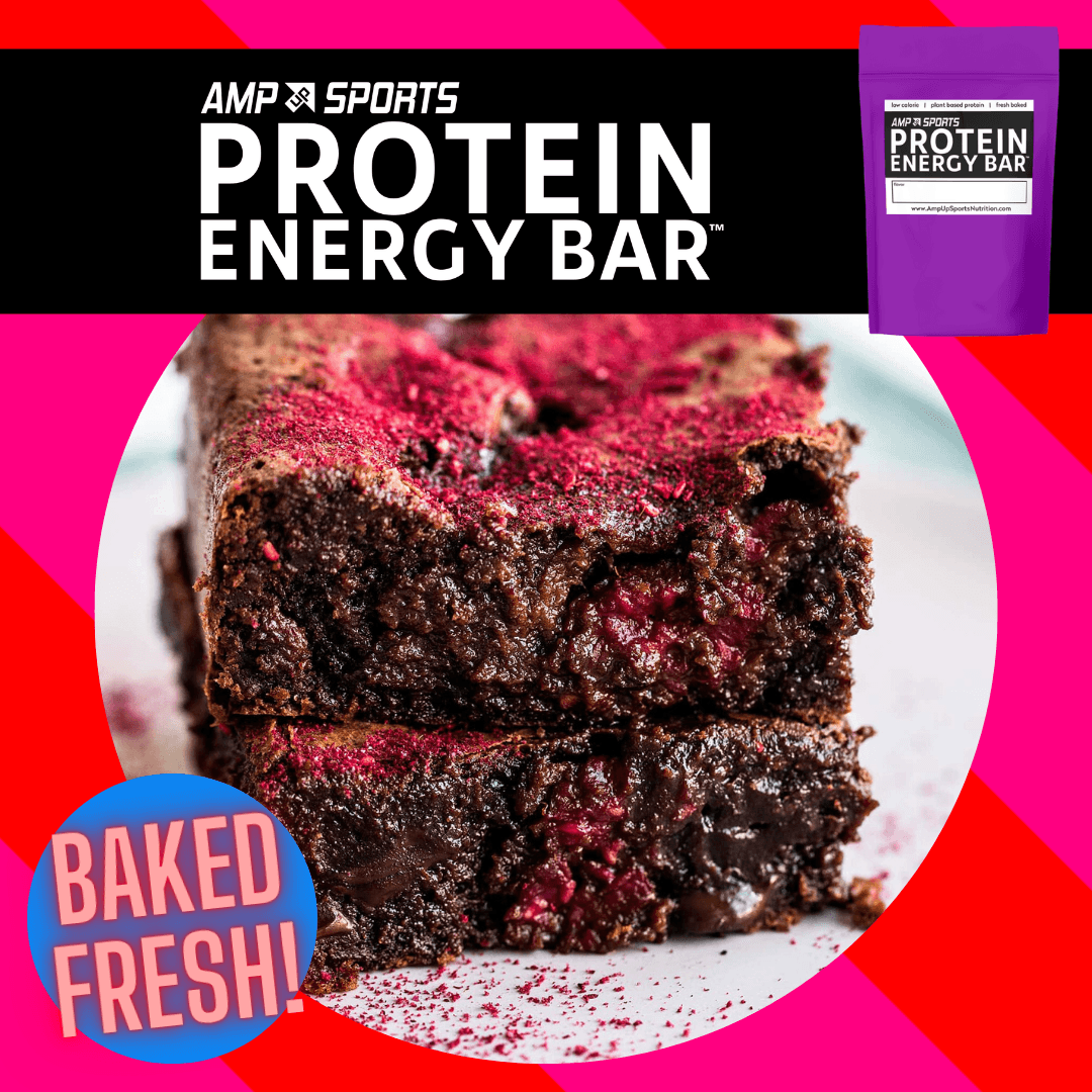 banner AMP UP Protein Energy Bar - Chocolate Raspberry Rush