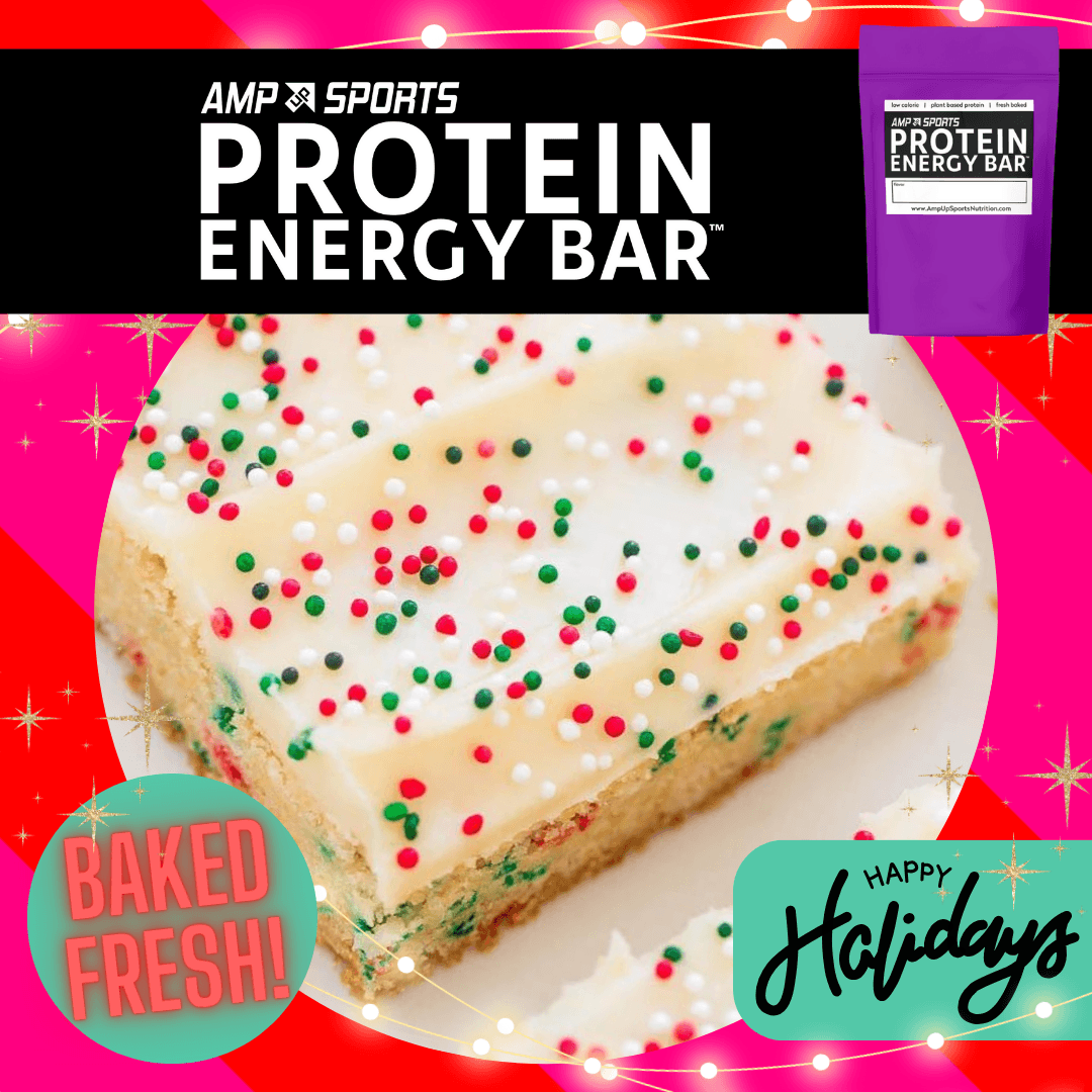 banner AMP UP Protein Energy Bar - HOLIDAY - Frosted Sugar Cookie