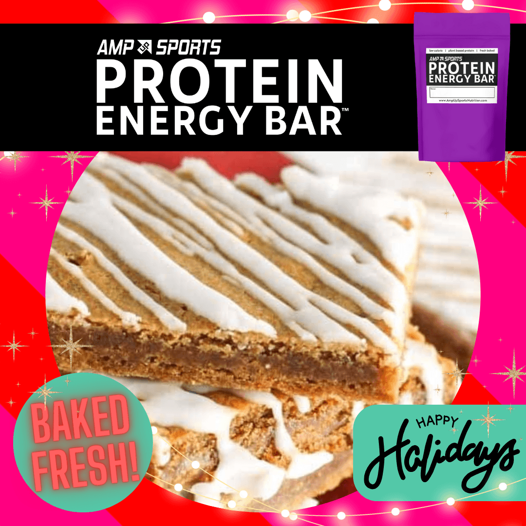 banner AMP UP Protein Energy Bar - HOLIDAY - Gingerbread Spice